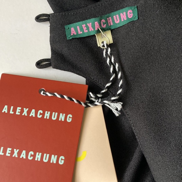 Alexa Chung Scallop Panelled black crepe maxi dress with cutouts NWT US size 6 - Picture 9 of 15